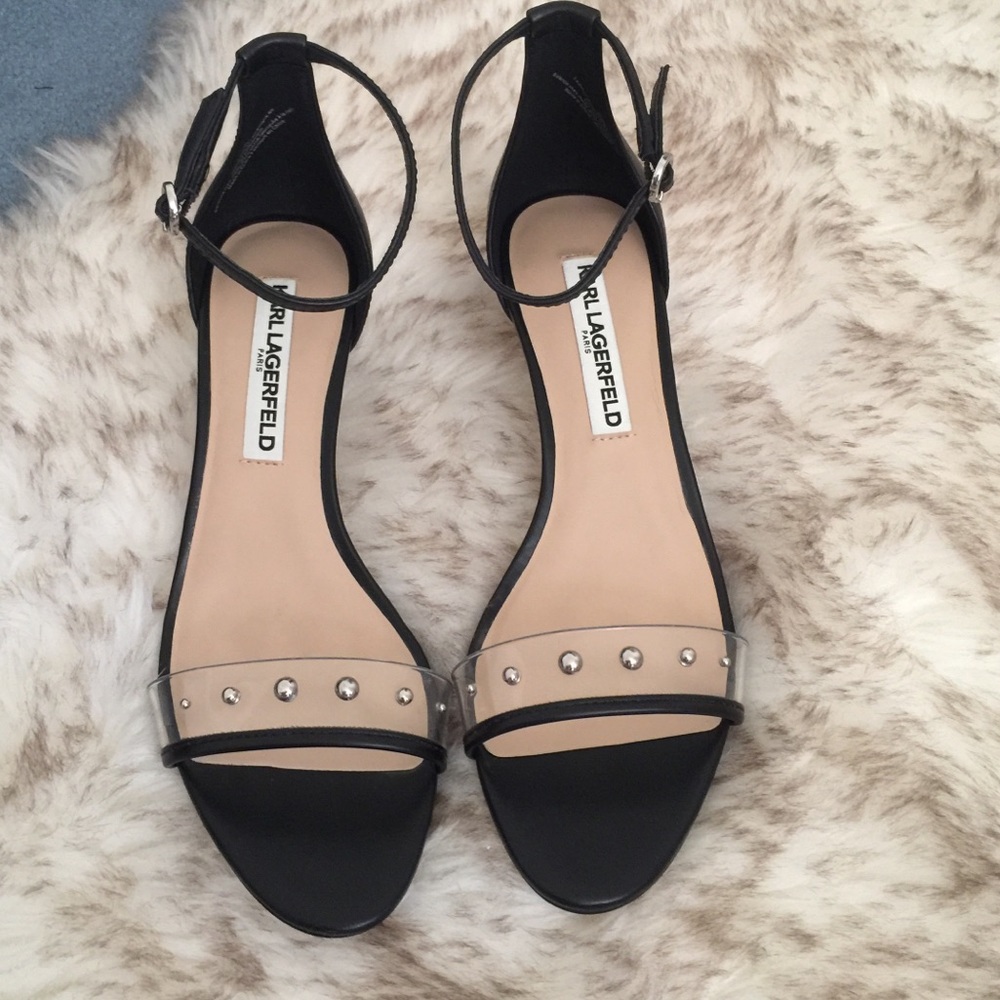 Karl Lagerfeld Paris Dixie Studded Strap Sandals - Picture 6 of 8